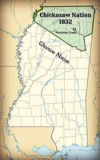 Treaty of Pontotoc Creek 1832 treaty between the United States and Chickasaw