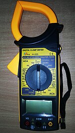 A digital clamp meter Clampmeter.jpg
