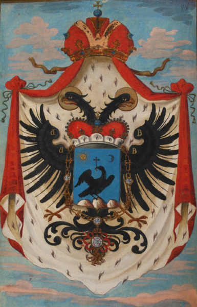 File:Coat of arms of Ban Gheorghe sin Șerban Catacuzino, Golden Book.png
