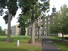 East and West Halls, the oldest residential halls of the university Colgate East and West Halls.JPG