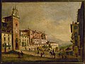 Veduta di piazza Mascheroni a Bergamo, ca. 1830