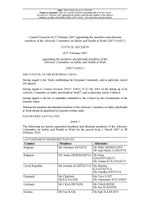 Miniatuur voor Bestand:Council Decision of 27 February 2007 appointing the members and alternate members of the Advisory Committee on Safety and Health at Work (2007-144-EC) (EUD 2007-144).pdf