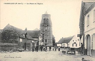 Carte postale du village avant 1914 : l'église.