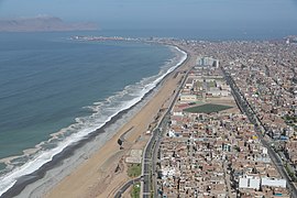 Vista aérea de la península de La Punta, distrito de La Punta