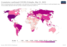 Cumulative confirmed COVID-19 deaths, OWID.svg