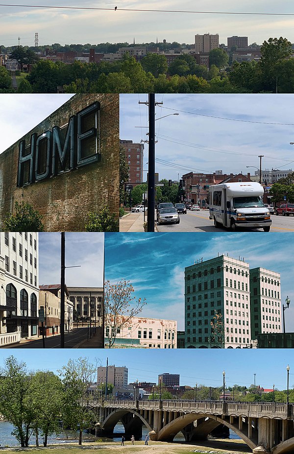 Worsham Street Overlook, Main & Ridge St. Intersection, Masonic Building (River City Towers), Martin Luther King Jr. Memorial Bridge, Municipal Buildi