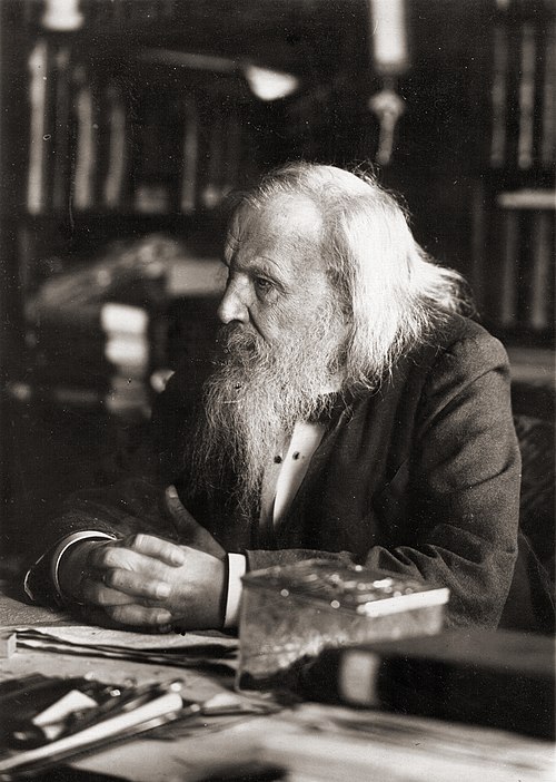 Russian chemist Dmitri Mendeleev, creator of the periodic table.