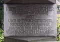 Professor-Rainer-Fetscher-Denkmal am Fetscherplatz, Inschrift