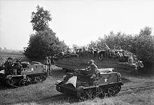 Members of the 5th Battalion during the Liberation of the Netherlands, September 1944 DUKW and Universal Carriers of 5th Duke of Cornwall's Light Infantry, 43rd Division, Holland, 18 September 1944. BU934.jpg