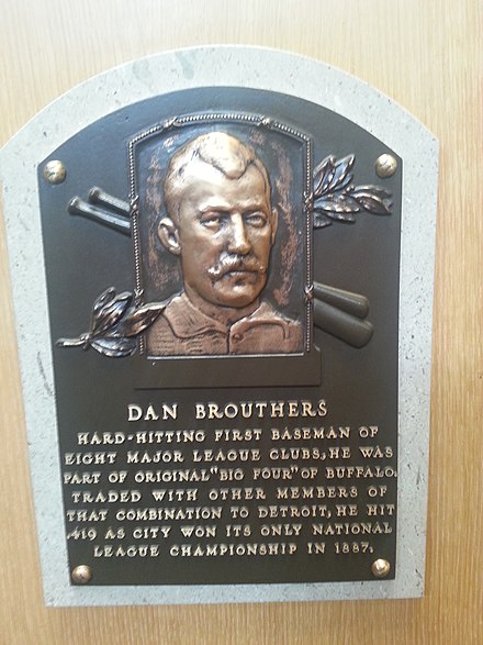Plaque of Brouthers at the Baseball Hall of Fame