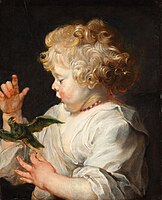 A child with bird 1614,1625, Gemäldegalerie