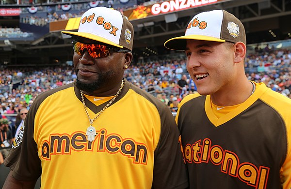 Rizzo (right) with David Ortiz during 2016 Home Run Derby