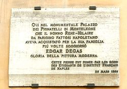 La lapide dedicatoria di Alessandro de' Sangro sull'ingresso della Cappella Sansevero
