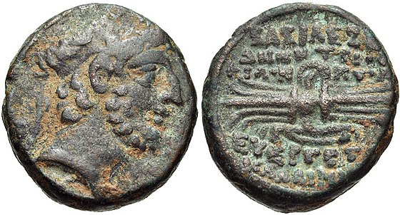 Coin of Demetrius III from Seleucia Pieria