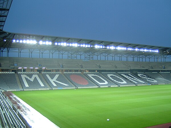 Stadium MK's East Stand in 2007