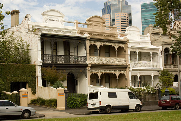 Terraced houses on Drummond Street