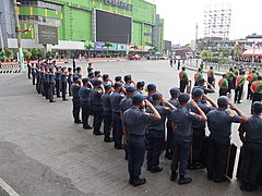 EDSA Monumento Independence Day 124 PNP policemen salute