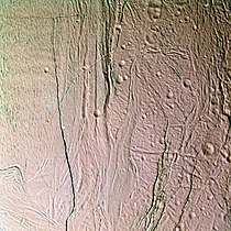 Enceladus surface in False Color