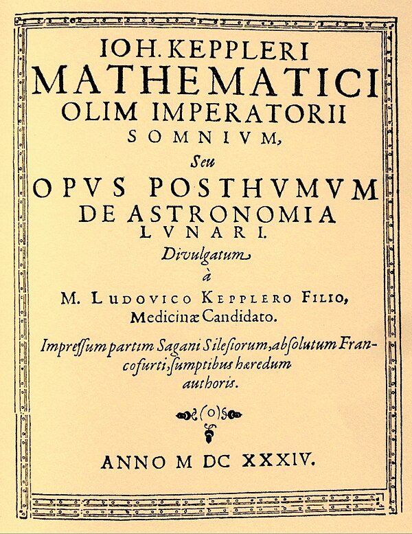 Somnium by Johannes Kepler