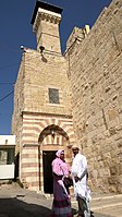 Jalan masuk ke Masjid Ibrahimi, Hebron, 2019