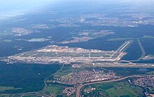 Flughafen Frankfurt Main mit fertiggestellter Landebahn Nord-West