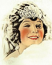Norma Talmadge art from the Eternal Flame lobby card in 1922