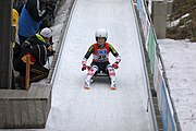 Deutsch: 2. und finaler Lauf der Juniorinnen bei den 33. FIL Juniorenweltmeisterschaften 2018 in Altenberg/Erzgebirge am 1. Februar 2018 (Namen der Abgebildeten in den Kategorien) English: 2nd and final run female juniors at the 2018 33th FIL Junior World Championships at Februar 1st alt Altenberg, Germany (names in categories)