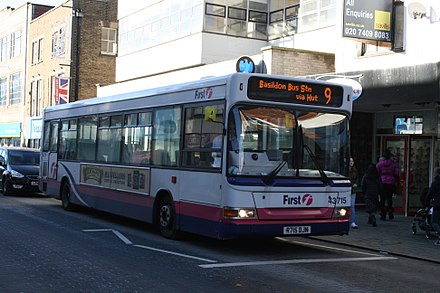 A bus in Brentwood High Street