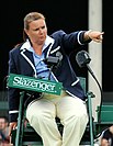Alison Hughes umpiring a match at the 2012 Wimbledon Championships