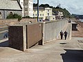 Flood gate, flood wall and profiled sea wall by Den Promenade, Teignmouth - geograph.org.uk - 4616562.jpg