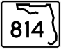 State Road 814 and County Road 814 marker