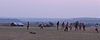 A football game in Arua, with the mountains in the background