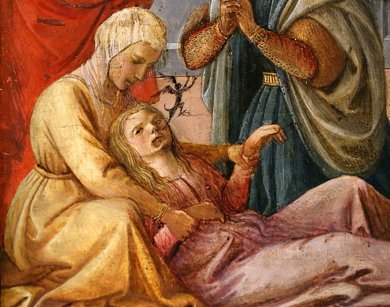 File:Francesco pesellino, filippo lippi e bottega, altare di santa trinita e pistoia, 1455-60, predella 03 esorcismo di san zeno 2.jpg