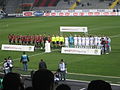 6 Kasım 2011'deki Gençlerbirliği-Beşiktaş maçı öncesindeki İstiklâl Marşı okunma anı.