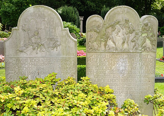 Grabmal Koch in Bremen, Riensberger Friedhof V 105