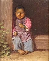 Chinese Child Sitting in Doorway (1901)