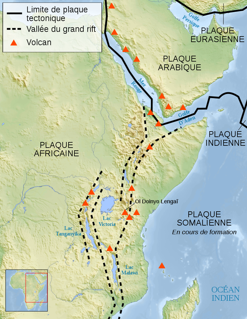 Great Rift Valley map-fr