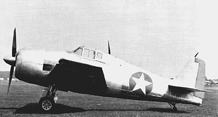 Unpainted XF6F-1 prior to its first flight (1942)