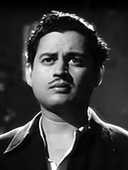Chughtai's 1970 novel Ajeeb Aadmi is said to have been based on the life of film actor Guru Dutt (pictured, 1955).