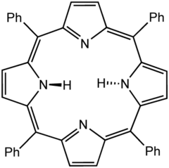 Lewis structure for meso-tetraphenylporphyrin