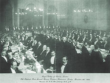 Royal College of Science Dinner at Criterion, 9 December 1908 HG Wells Criterion.jpg