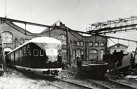 Autorail remis en état en 1945 par les ateliers d'Haarlem.