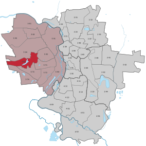 Lage des Stadtteils Nietleben in Halle (Saale) (anklickbare Karte)
