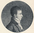Hans Christian Ørsted som ung. Efter fransk gravure af Chretien.