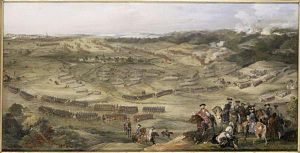 Painting of the battle, on the right the piebald