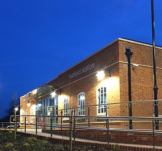 Hatfield railway station station serving Hatfield in Hertfordshire, England