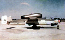 The He 162 uses a pod above the fuselage. He162 color010.jpg