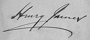 Henry James aláírása