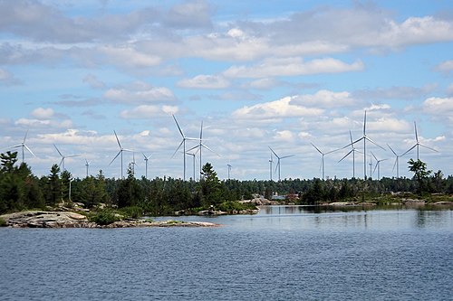 Henvey Inlet, the largest wind farm in Ontario and the third largest in Canada.