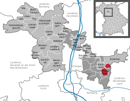 Läget för Heroldsberg i Landkreis Erlangen-Höchstadt